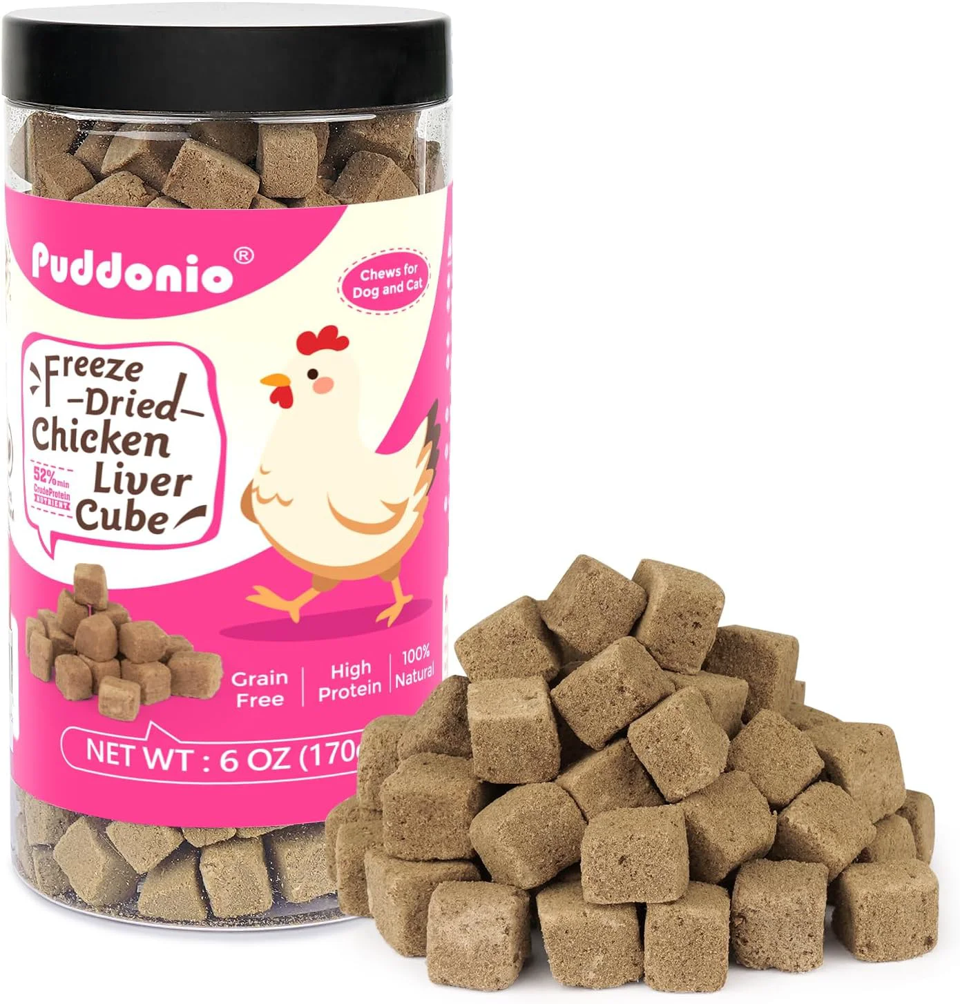 High-End ze Dried Cats Dogs Raw Treats All Natural Single Ingredient Chicken Liver High Protein Healthy Pet Training Treats or Food Topper 6 oz Premium Material