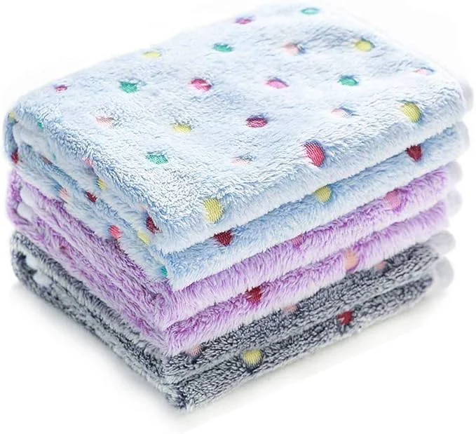 Specialty 1 Pack 3 Blankets Super Soft Cute Dot Pattern Pet Blanket Flannel Throw Unique