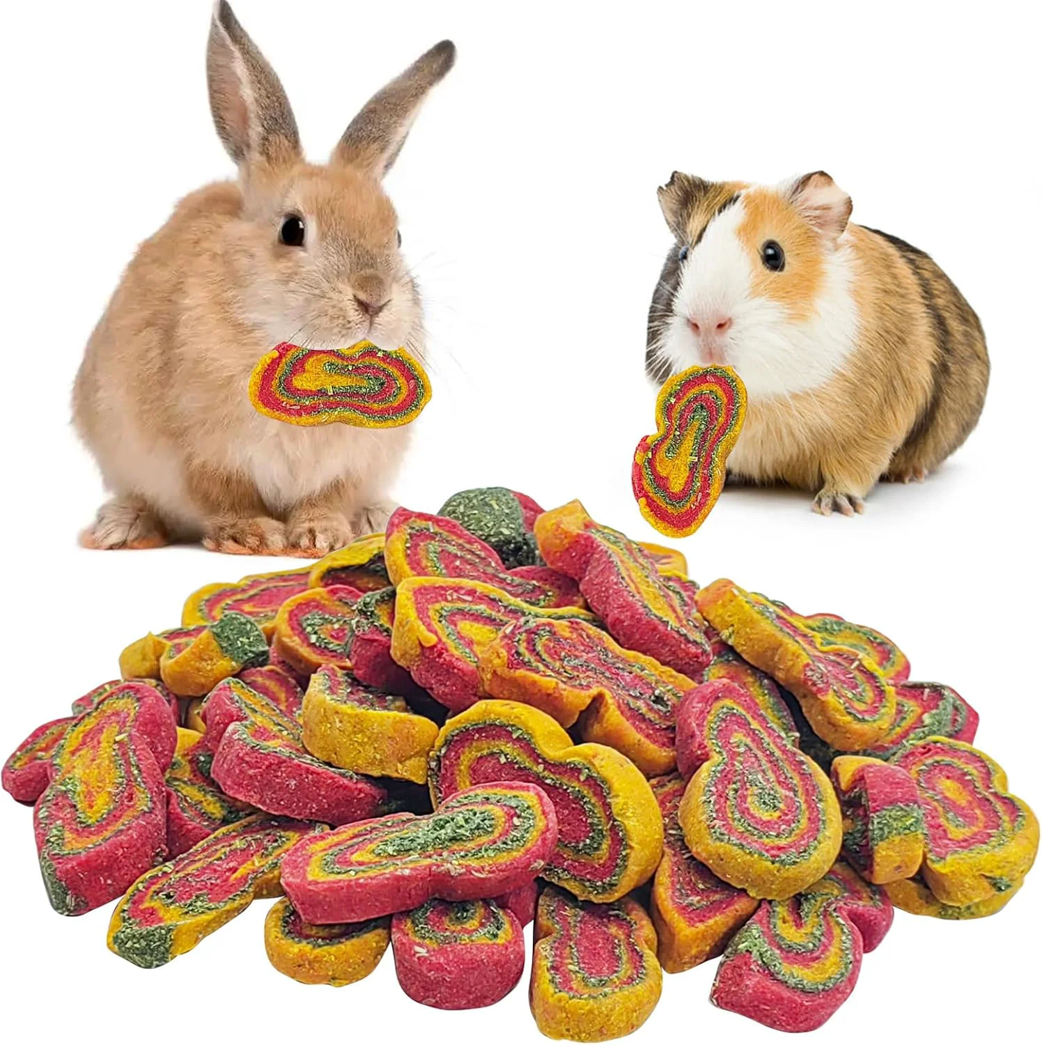 Advanced Fhiny Rabbit Chew Toys Mixed Forage Beetroot Carrot and Pumpkin Bunny Treats for Hamsters Guinea Pigs Chinchillas and Other Small Rodents Teeth Grinding 0.29lb 130g Certified