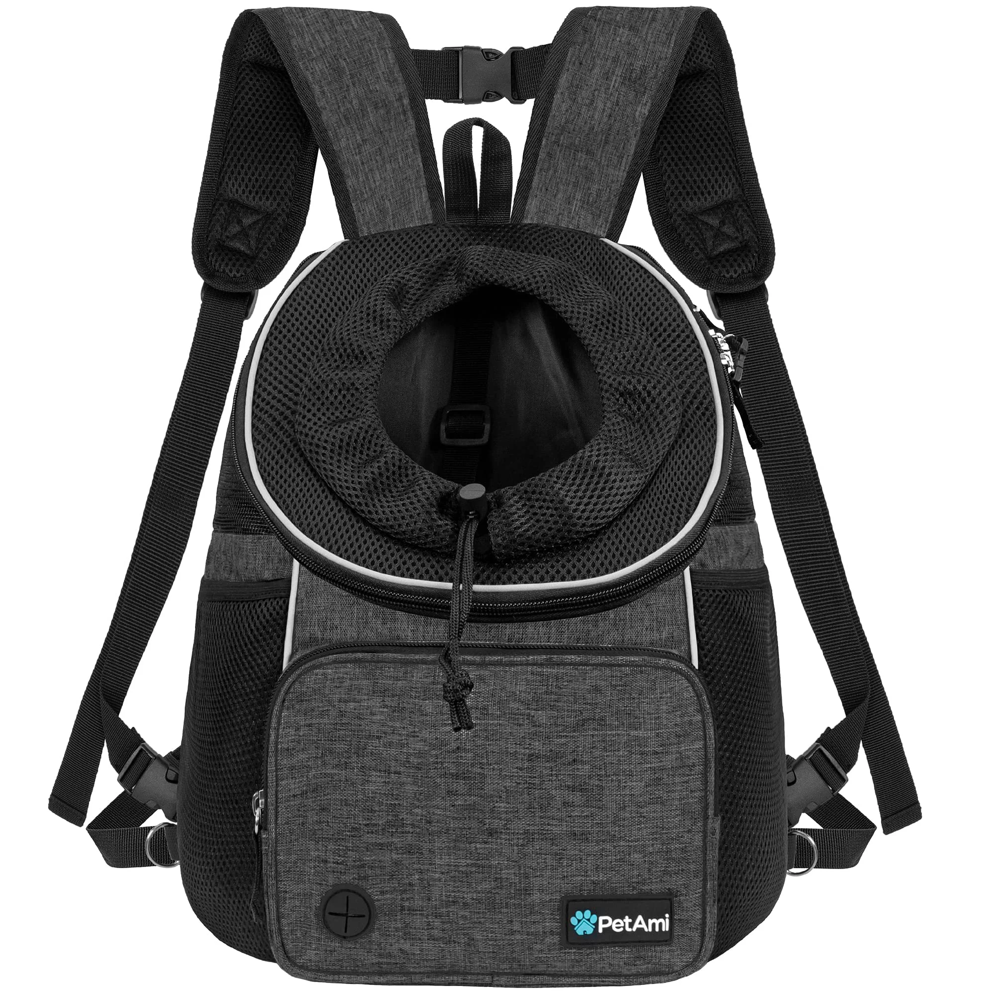 Fast PetAmi Adjustable Front Chest Carrier Backpack for Small Pets – Ventilated for Hiking Camping Up to 10 lbs Exclusive