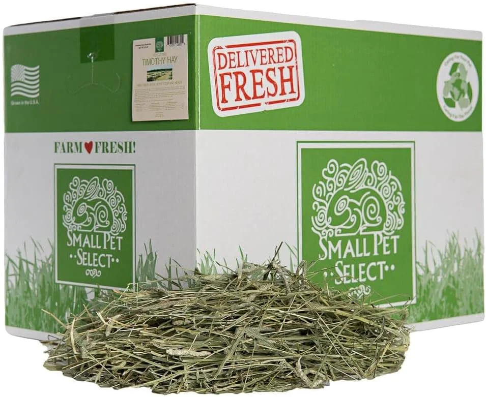 Pure Small Pet Select 1st Cutting Timothy Hay Animal Food for Guinea Pig Rabbit Hamster Bunny or Chinchilla Natural Hay Grown in the USA 20lb Organic