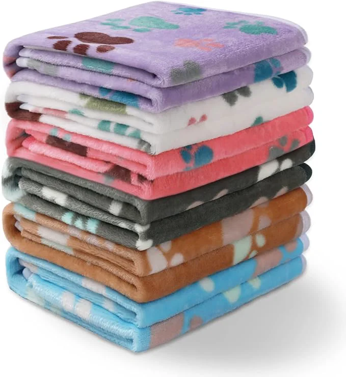 Authentic Luciphia 1 Pack 6 Dog Blankets Cat Soft Fluffy Fleece Pet Blanket Warm Cute First-Class