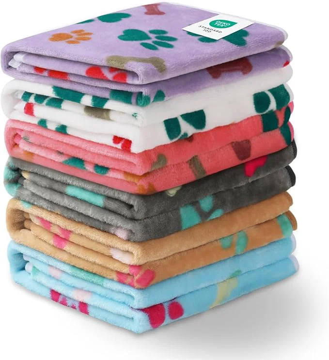 Powerful Luciphia 1 Pack 6 Dog Blankets Cat Soft Fluffy Fleece Pet Blanket Warm Cute Convenient