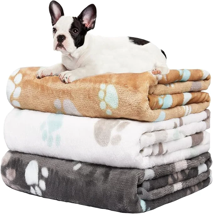 Smart Rezutan Upgraded Dog Blankets for Medium Dogs 3 Pack Dog Cat Blanket Washable Healthy