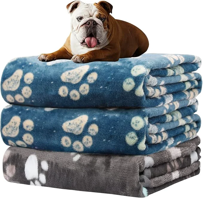 Green Rezutan Dog Blankets for Medium Pet 3 Pack Blanket Fuzzy Cat Blankets Washable Carefully Designed