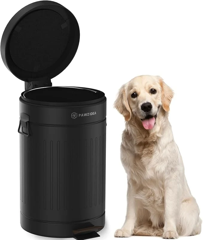 Artisan PAWZIDEA Dog Poop Trash Can Outside Odor Control 3.1 Gallon Outdoor Trash Can First-Class