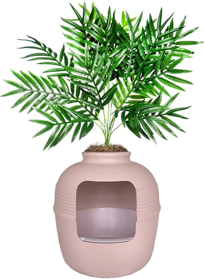 Excellent Good Pet Stuff Hidden Litter Box Planter Decorative Cat Litter Enclosure Green