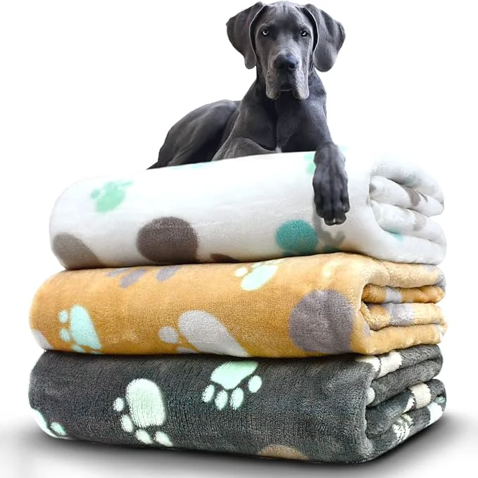 Safe Dog Blankets Washable 3 Pack Dog Blanket Washable 41 x 31 Fuzzy Soft Pet Professional