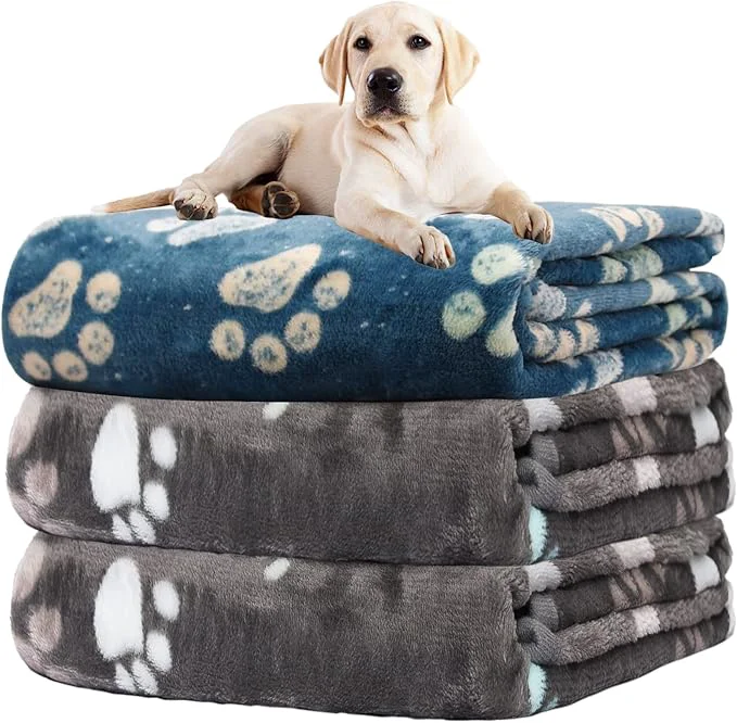 Dependable Rezutan Dog Blankets for Large Dogs Premium Cat Flannel Blanket Washable Natural