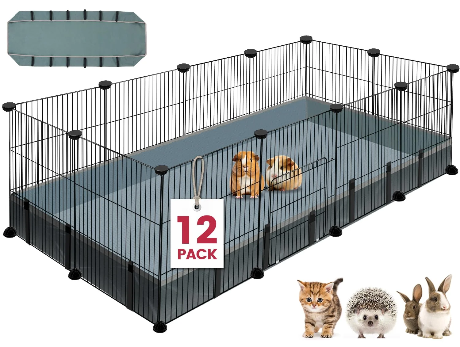 High-Performance VISCOO 12-Panel Small Animal Playpen — 48 x 24 x 16 with Waterproof Mat Exceptional