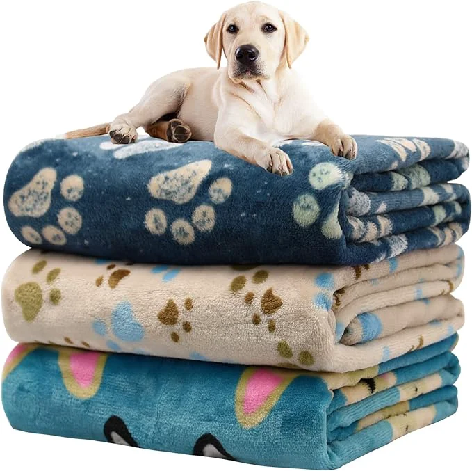 Reusable Rezutan Premium Dog Blankets for Large Dogs Cat Flannel Blanket Washable Unique