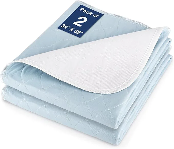 Certified 2 Packs Reusable Incontinence Bed Pad Waterproof Bed Pad Pet Pad The Secure