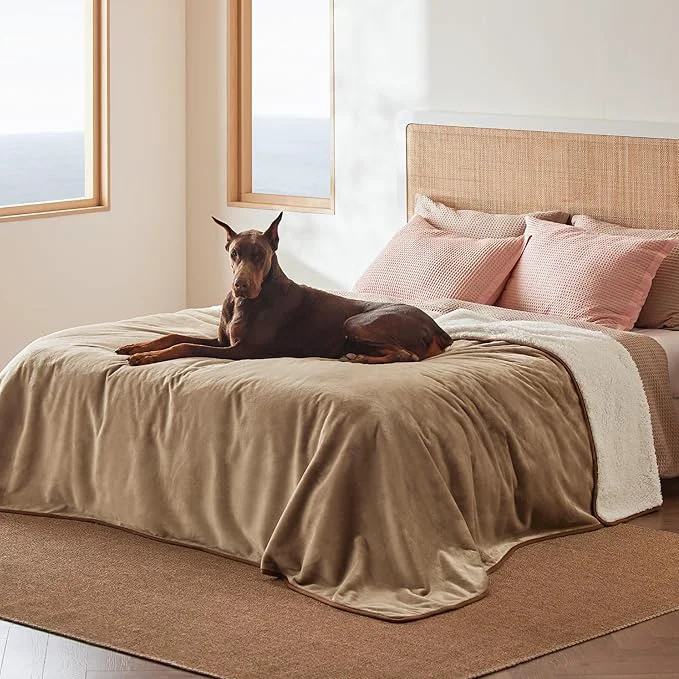 Comfortable Bedsure Waterproof Blanket for Bed Solid
