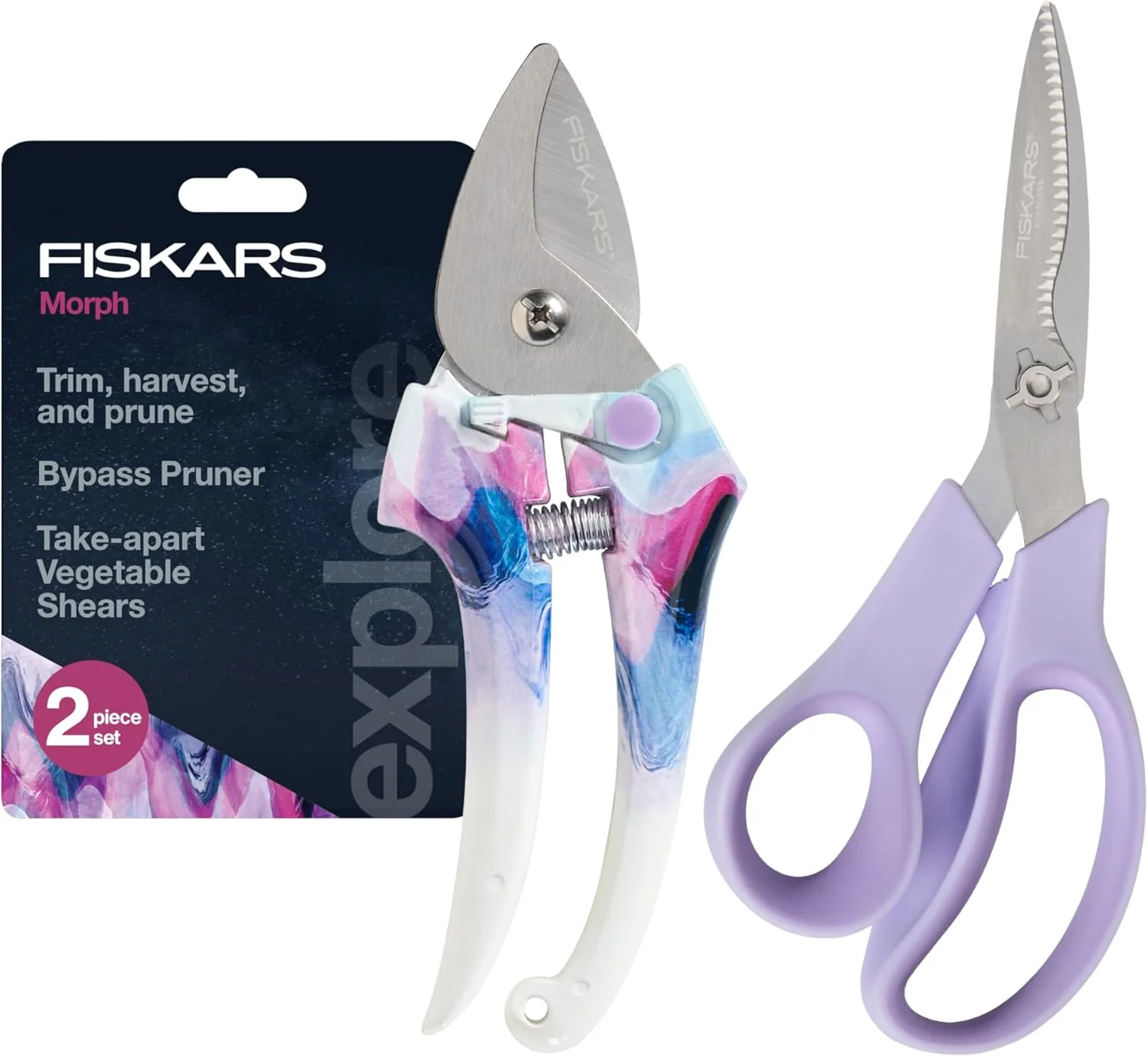 Organic Fiskars Pruner and Veggie Shears Set Explore Collection Fashionable