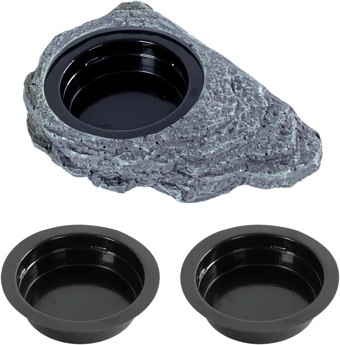 Long-Lasting Wacool Magnetic Gecko Ledge - Single Bowl Reptile Feeding Tray with 3 Feeding Cups for Geckos Lizards Chameleons and Reptile Pets Carefully Designed