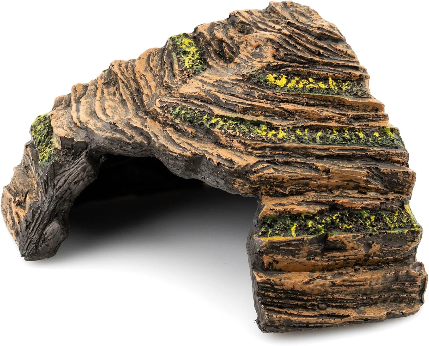 Easy-to-Use Reptile Hide Cave - Naturalistic Terrarium Décor for Reptiles and Amphibians Safe Comfortable Hideout Recyclable