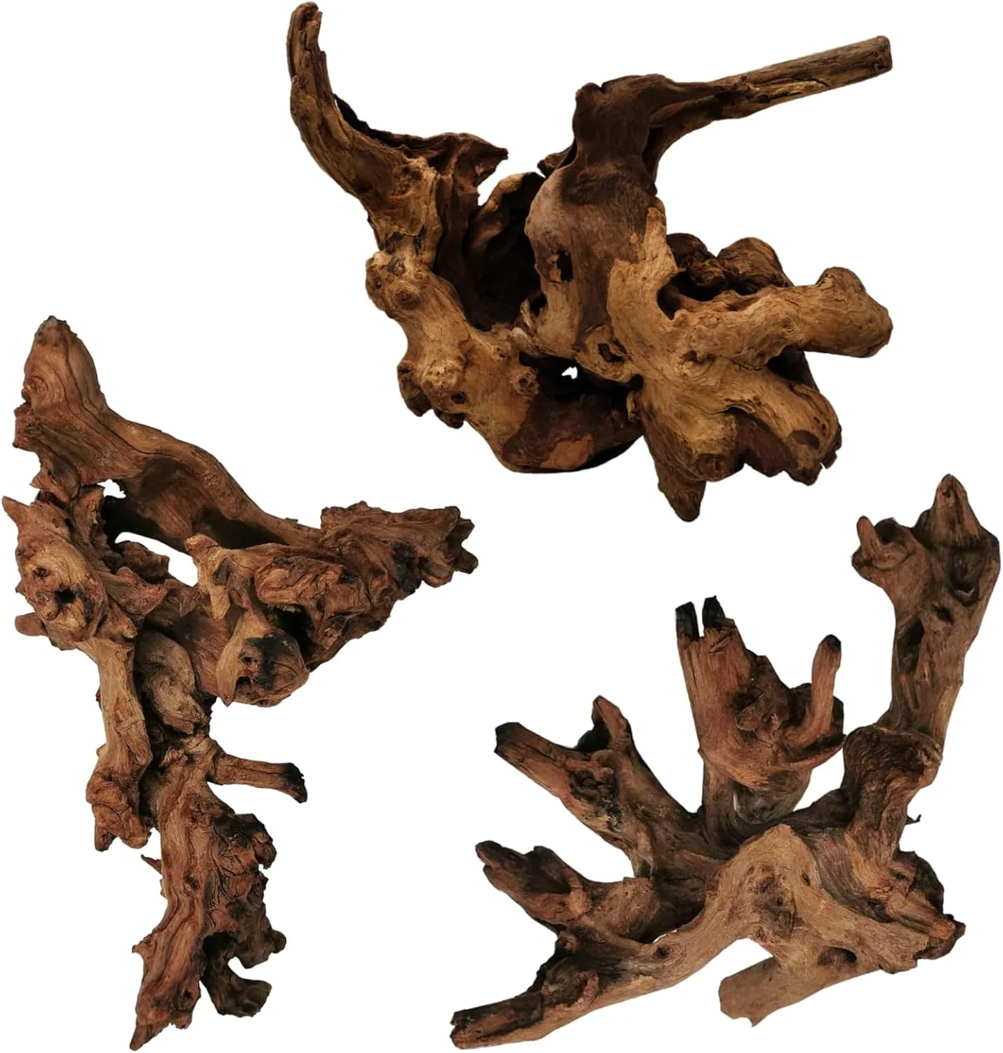 Clean Hamiledyi 3 Pcs Natural Driftwood for Aquarium 7-12 Inch Driftwood Branches Bearded Dragon Accessories Reptiles Aquarium Decoration Assorted Size Natural Habitat Decor Wood for Lizad