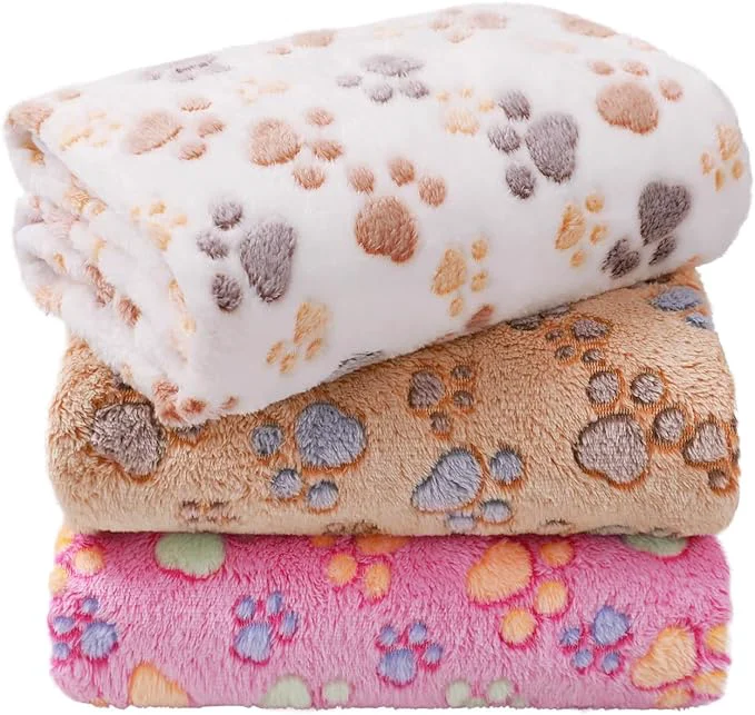 Trendy LINENLUX 1 Pack 3 Blankets Super Soft Fluffy Premium Fleece Dog Blankets Fashionable