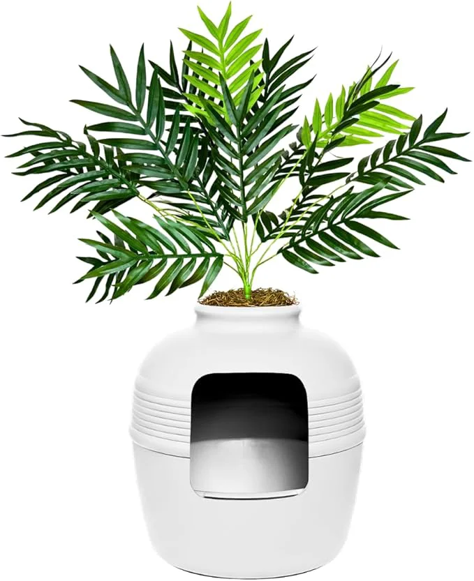 Elegant Good Pet Stuff Hidden Litter Box Planter Decorative Cat Litter Enclosure Fine Crafted