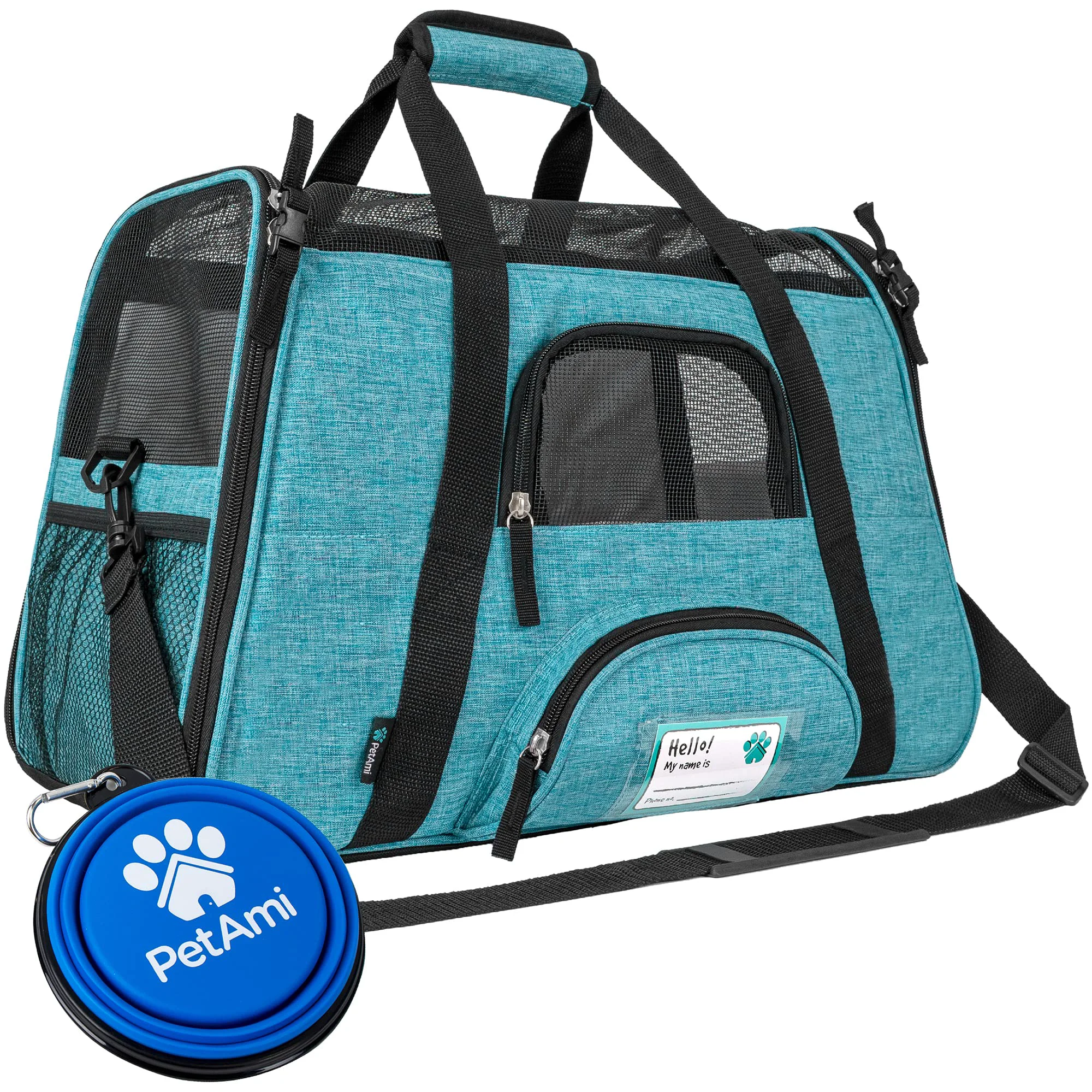 Relaxed PetAmi Airline Pet Carrier – Soft Sided Travel Bag for Small Dogs Cats User-Friendly