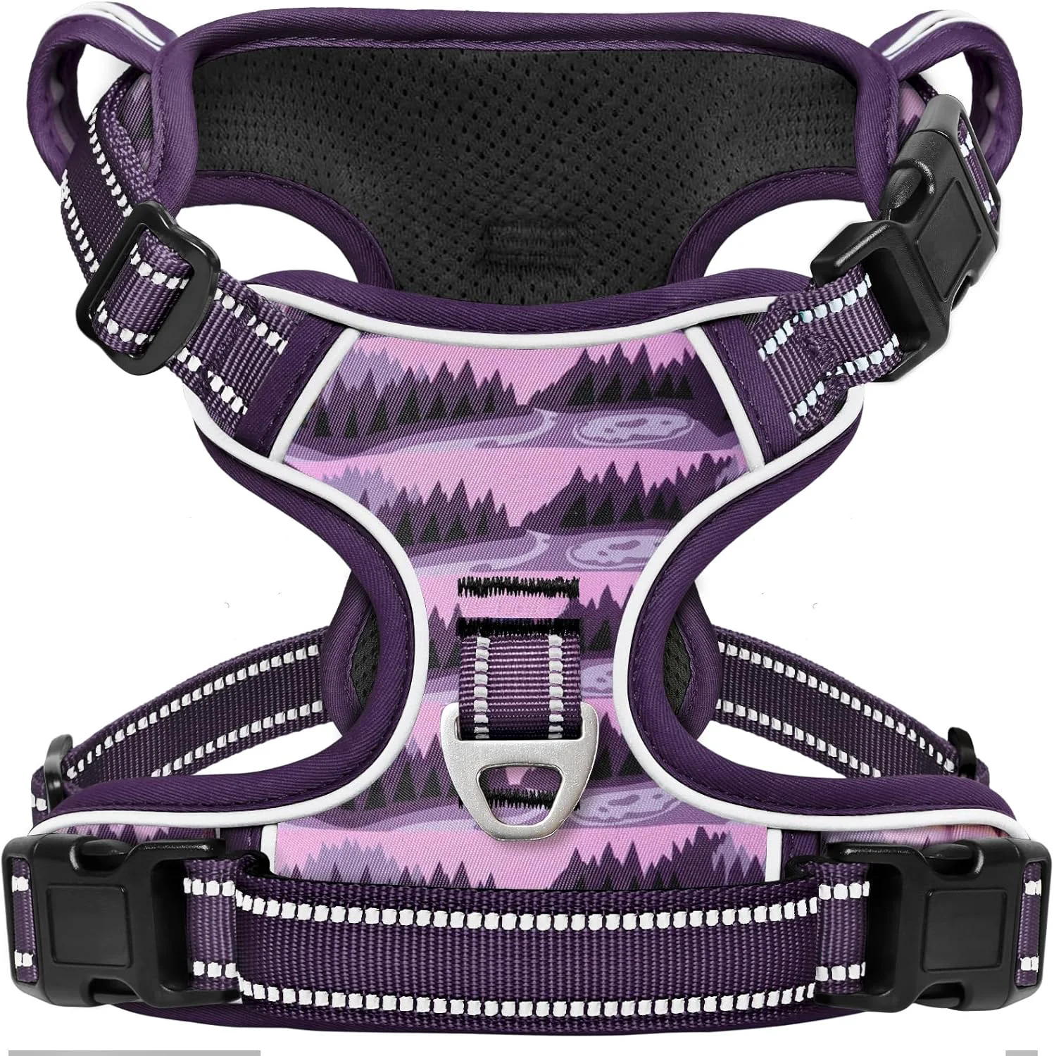 Advanced Timos Dog Harness No-Pull Pet Harness Adjustable Soft Padded Dog Vest Reflective No-Choke Pet Oxford Vest with Easy Control Handle for X-Small Dogs Moon Night XS Proven