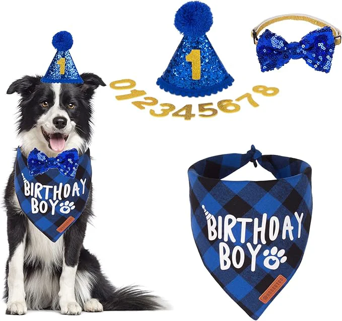 Original Design ADOGGYGO Dog Birthday Party Supplies Pet Party Hat Easy-to-Use