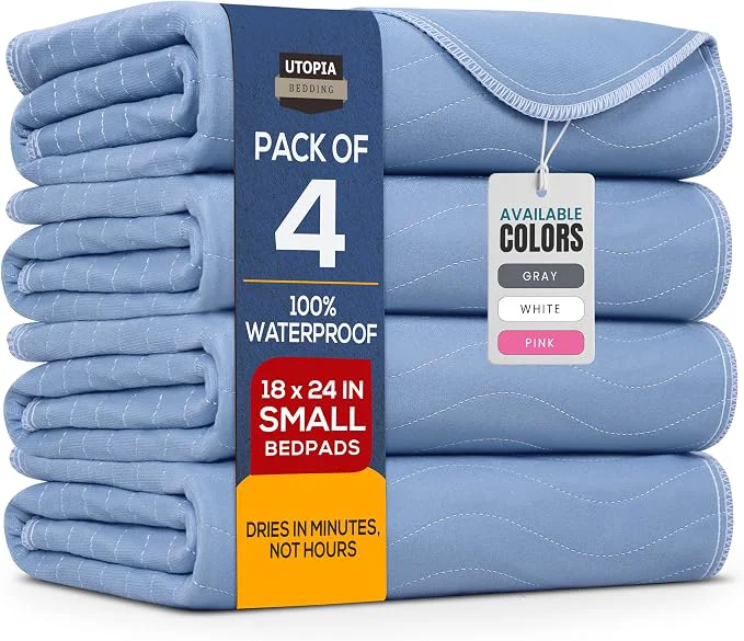 Environmentally Friendly Utopia Bedding Washable Underpads 18 x 24 Waterproof Reusable Heavy Premium Material