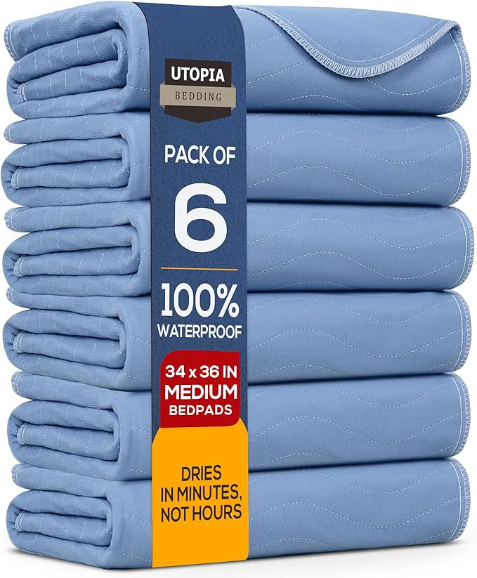 Long-Lasting Utopia Bedding Washable Underpads 34 x 36 Waterproof Reusable Heavy Quality