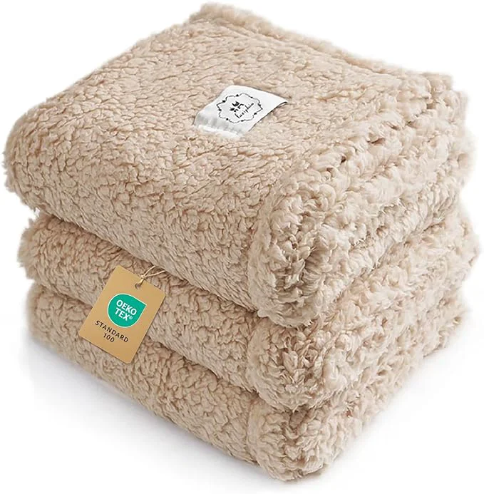 Elegant 1 Pack 3 Calming Blankets Fluffy Premium Fleece Pet Blanket Soft Sherpa Throw Durable
