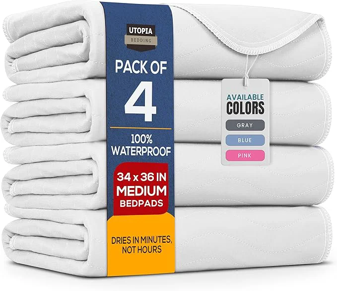 Trusted Utopia Bedding Washable Underpads 34 x 36 Waterproof Reusable Heavy Classic