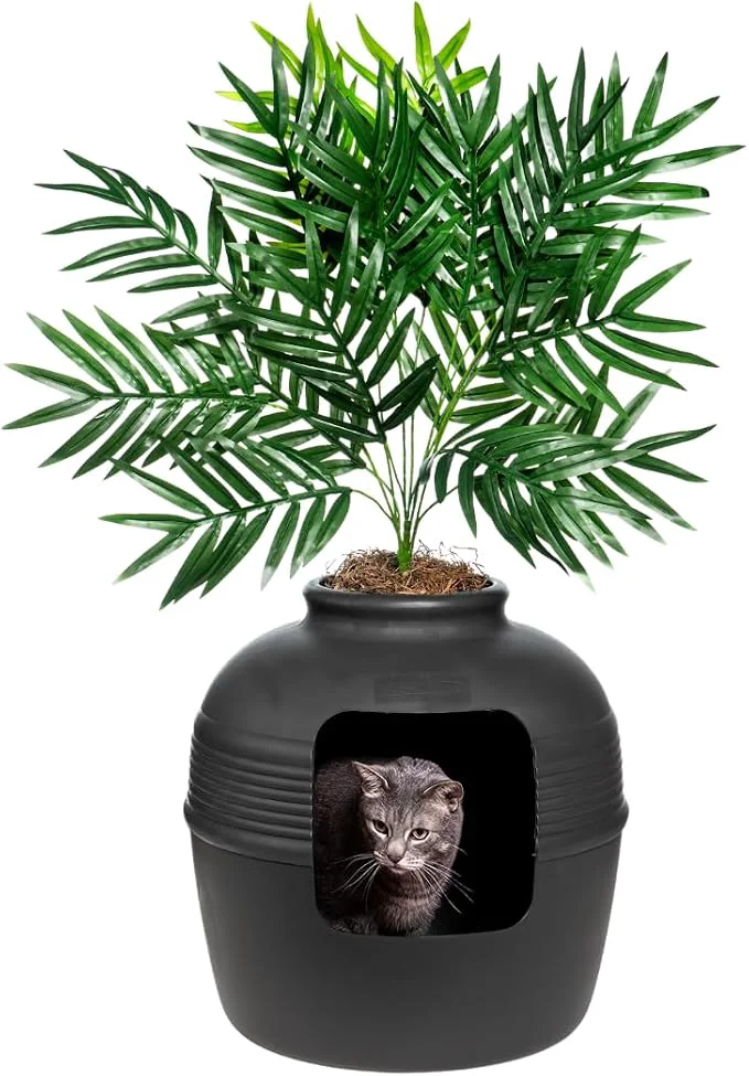 Stylish Good Pet Stuff Hidden Litter Box Planter Decorative Cat Litter Enclosure Enhanced