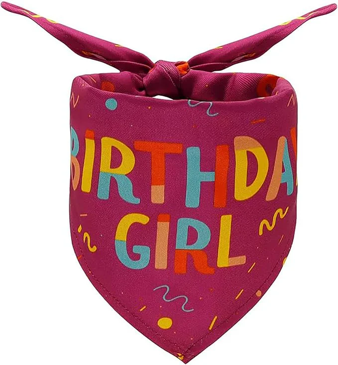 Practical Dog Birthday Party Supplies Dog Birthday Girl Bandanas Party Pet Supplies High-Grade