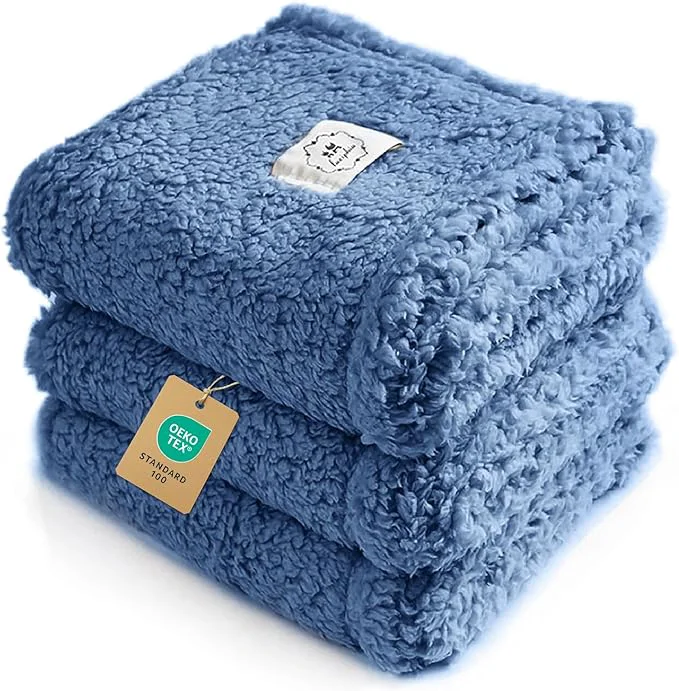 Refined Luciphia 1 Pack 3 Calming Dog Blanket Fluffy Premium Fleece Pet Blankets Soft