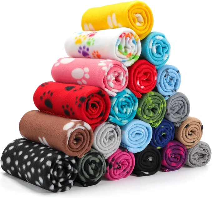 Eco-Friendly Eccliy 20 Pcs Puppy Blanket Pet Soft Fleece Dog Blankets Warm Felt Throw Sleep Artisan