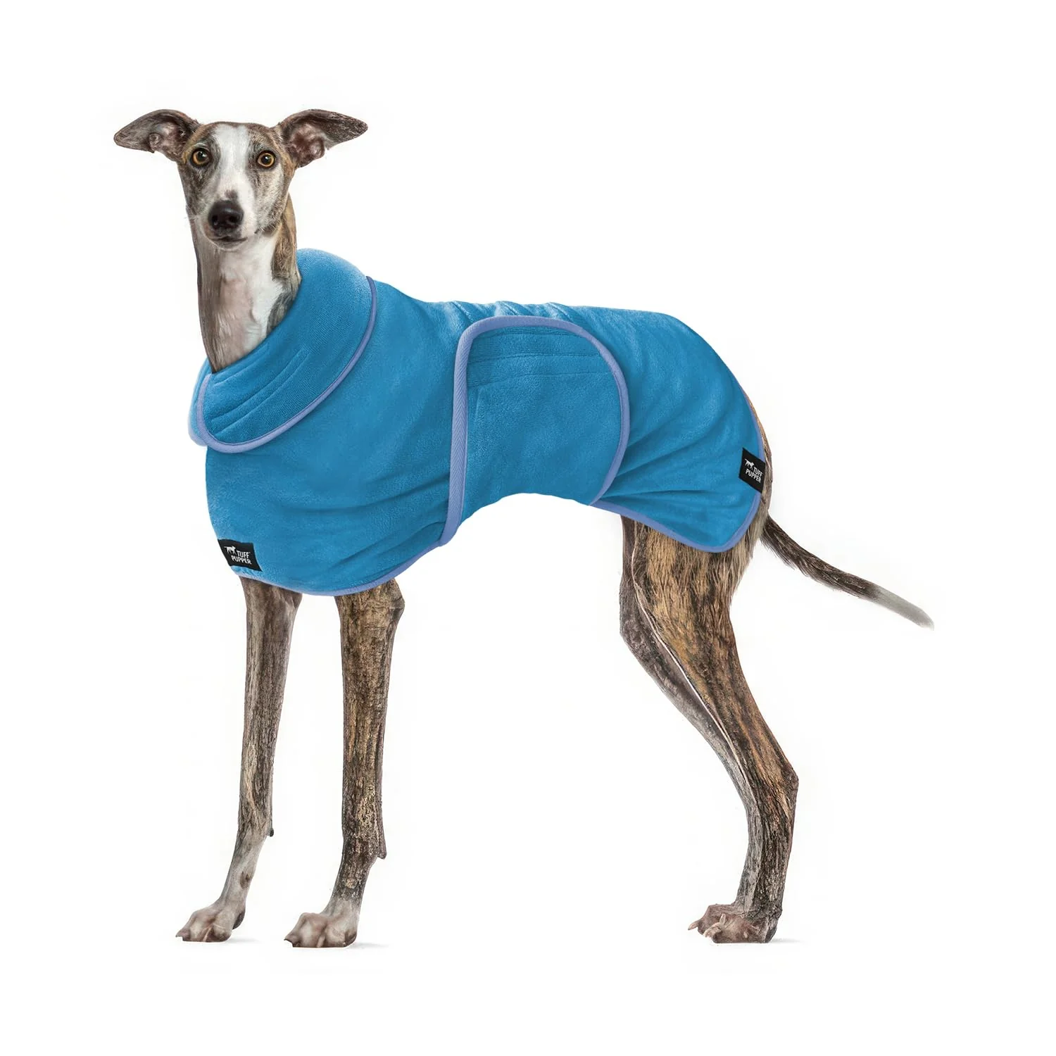 Premium Material Tuff Pupper Fast Drying Dog Bath Robe 800 GSM Plush XXL Blue Adjustable Fit Detailed