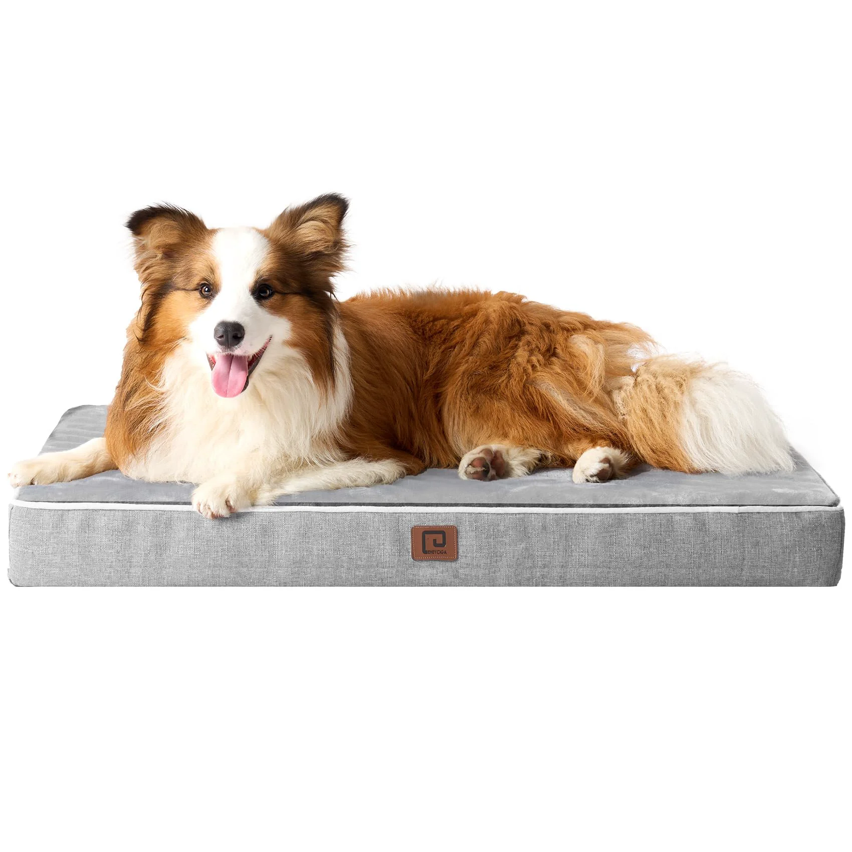 Casual EHEYCIGA Memory Foam Dog Bed Orthopedic 41x27 in Waterproof Removable Cover Grey Trusted