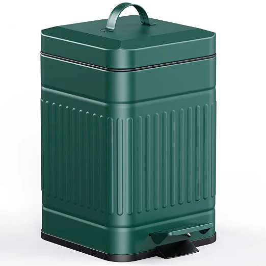 Easy-to-Use CEROELDA Small Trash Can with Lid-5L 1.3 Gal Stainless Steel Outdoor Dog Poop Genuine