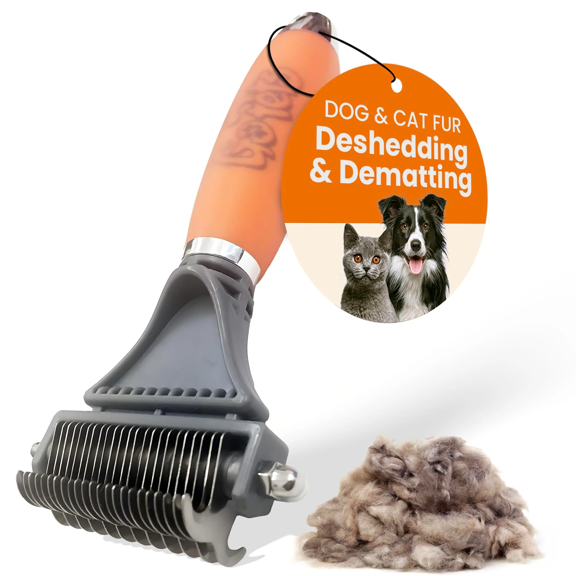 Consistent GoPets Dematting Comb for Dogs Cats — Dual-Sided Deshedding Detangling Soft