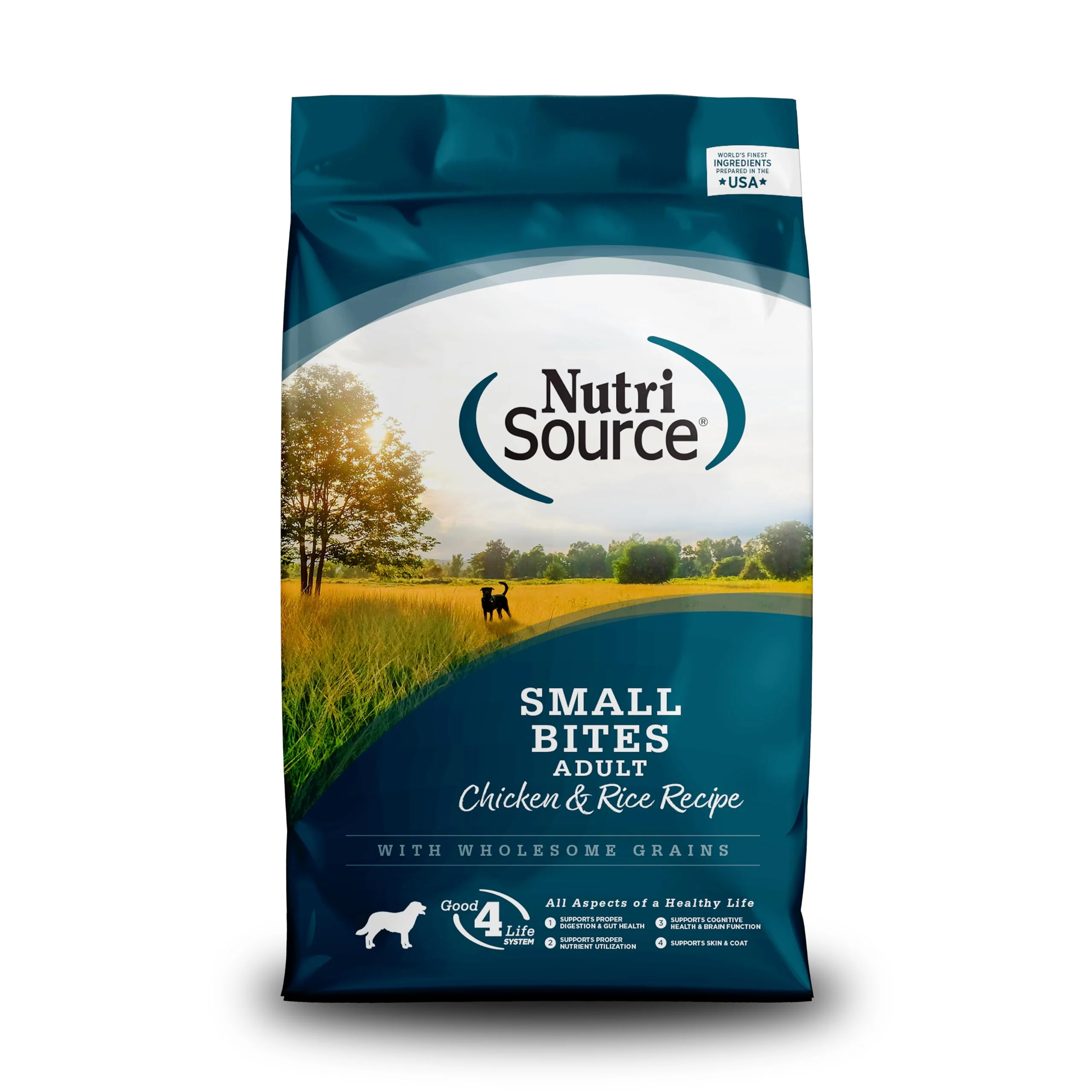 Smart NutriSource Adult Dry Dog Food Small Bites – Chicken Rice 4LB Grain-Inclusive All Life Stages Trendy