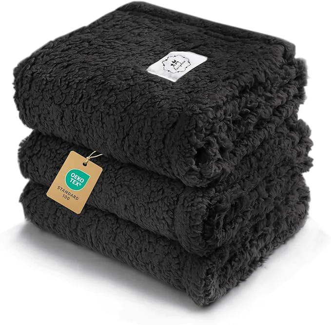Sophisticated 1 Pack 3 Calming Blankets Fluffy Premium Fleece Pet Blanket Soft Sherpa Throw Carefully Designed
