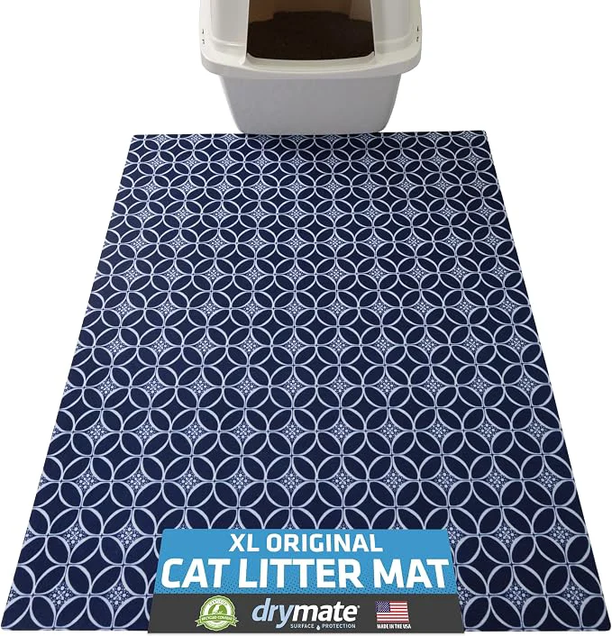Certified Drymate Cat Litter Box Mat Litter Trapping Mat Waterproof Urine-Proof Natural
