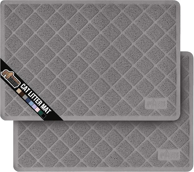 Responsible GORILLA GRIP Cat Litter Box Mat 35x23 2 Pack Water Resistant US Designed Smart