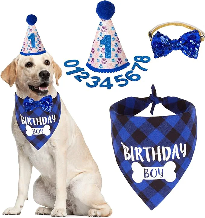 Advanced ADOGGYGO Dog Birthday Party Supplies Pet Party Hat Safe