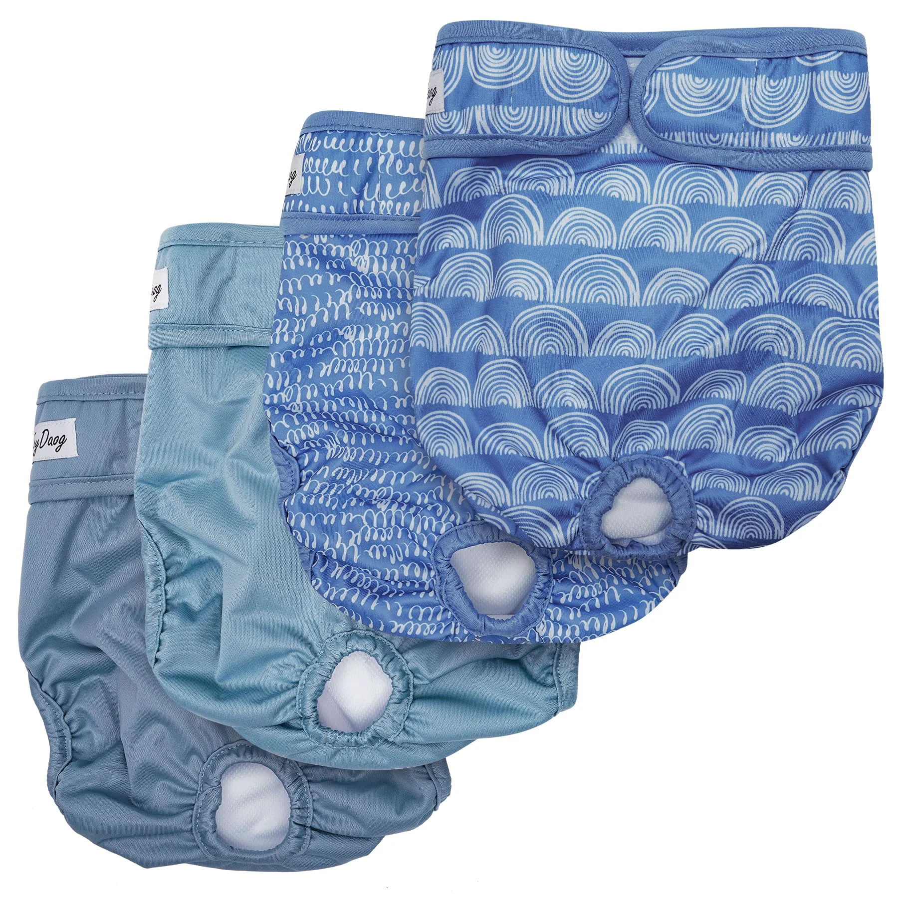 Proven JoyDaog Female Dog Diapers for Large Dogs – Reusable 4-Pack Washable Leak-Proof XL Blue Smooth