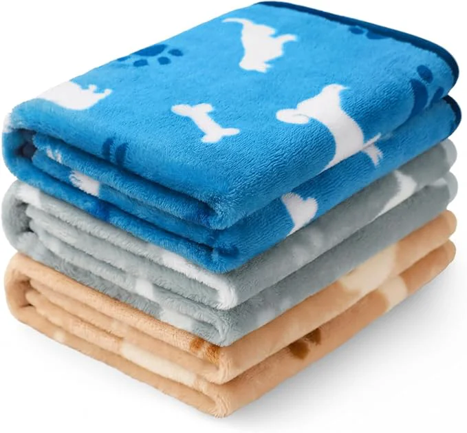 Optimized Luciphia 1 Pack 3 Dog Printed Fleece Pet Blankets Washable，Soft Warm Throw Prestigious
