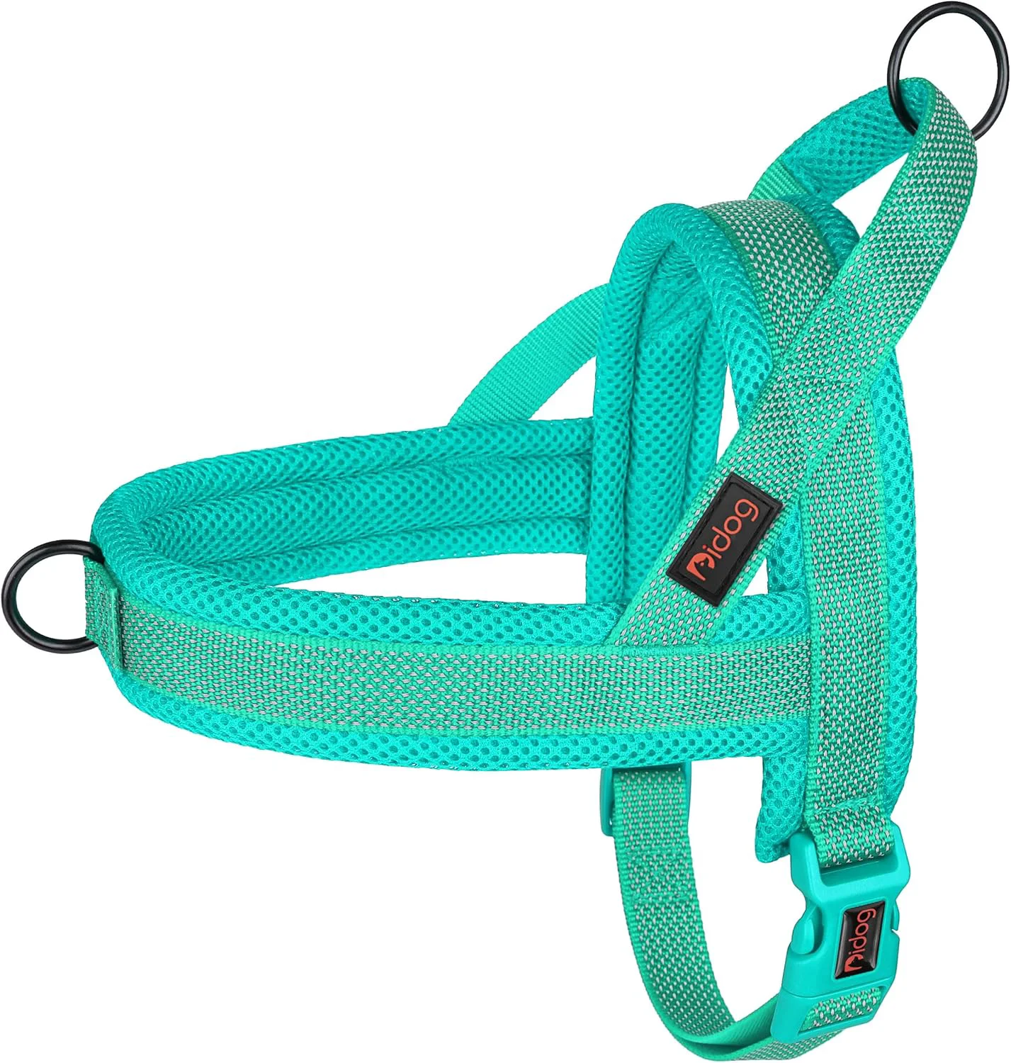 Traditional Didog No Pull Dog Harness with Breathable Mesh Padded Full Reflective Quick Fit Adjustable Vest Harness Easy for Training Walking for Small Medium and Large Dogs Green M Chest 21-26 Fast