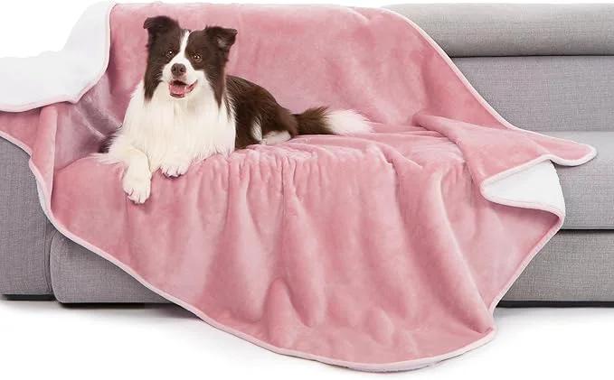 Casual gogobunny Waterproof Bed Blanket Reversible Sherpa Fleece Throw Blanket Practical