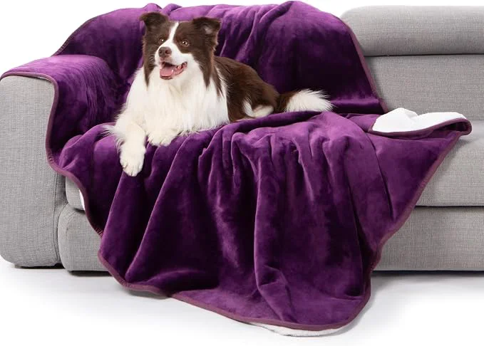 Relaxed gogobunny Waterproof Bed Blanket Reversible Sherpa Fleece Throw Blanket Outstanding