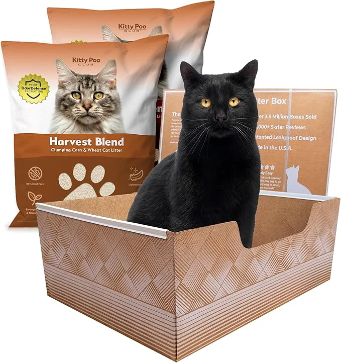 Soft Kitty Poo Club Leakproof Disposable 2-Pack Cat Litter Box Refined