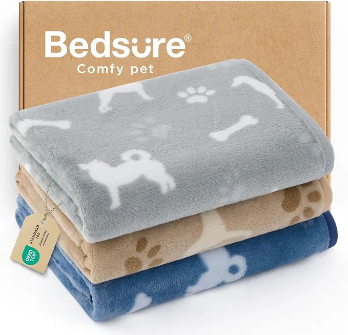 Selected Bedsure 1 Pack 3 Pet Blankets Super Soft Fluffy Premium Fleece Flannel Exclusive